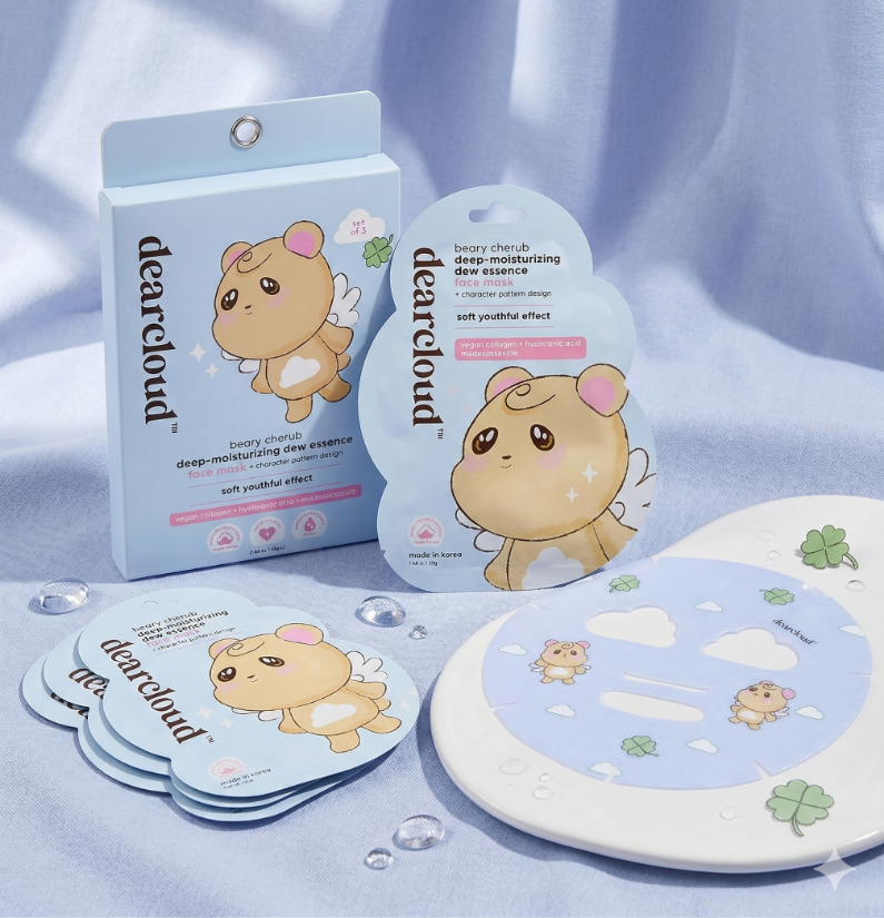 Picture of dearcloud Beary Cherub Deep-Moisturizing Dew Essence Face Mask